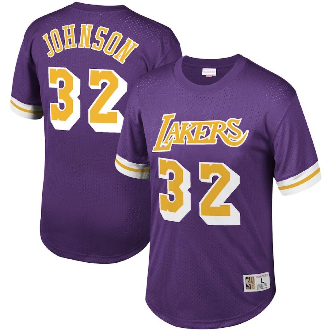 mitchell&ness ゲームシャツ Magic Johnson XL