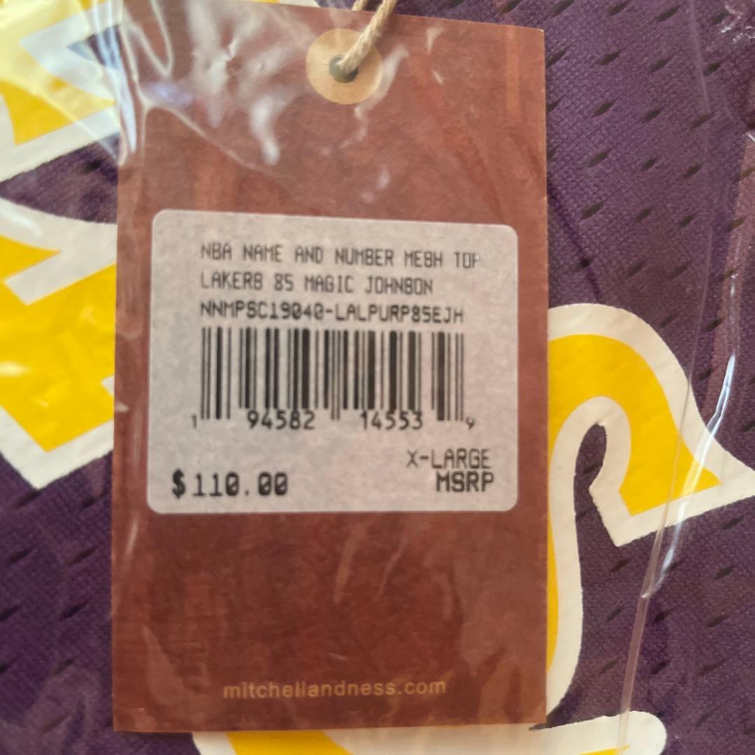 mitchell&ness ゲームシャツ Magic Johnson XL