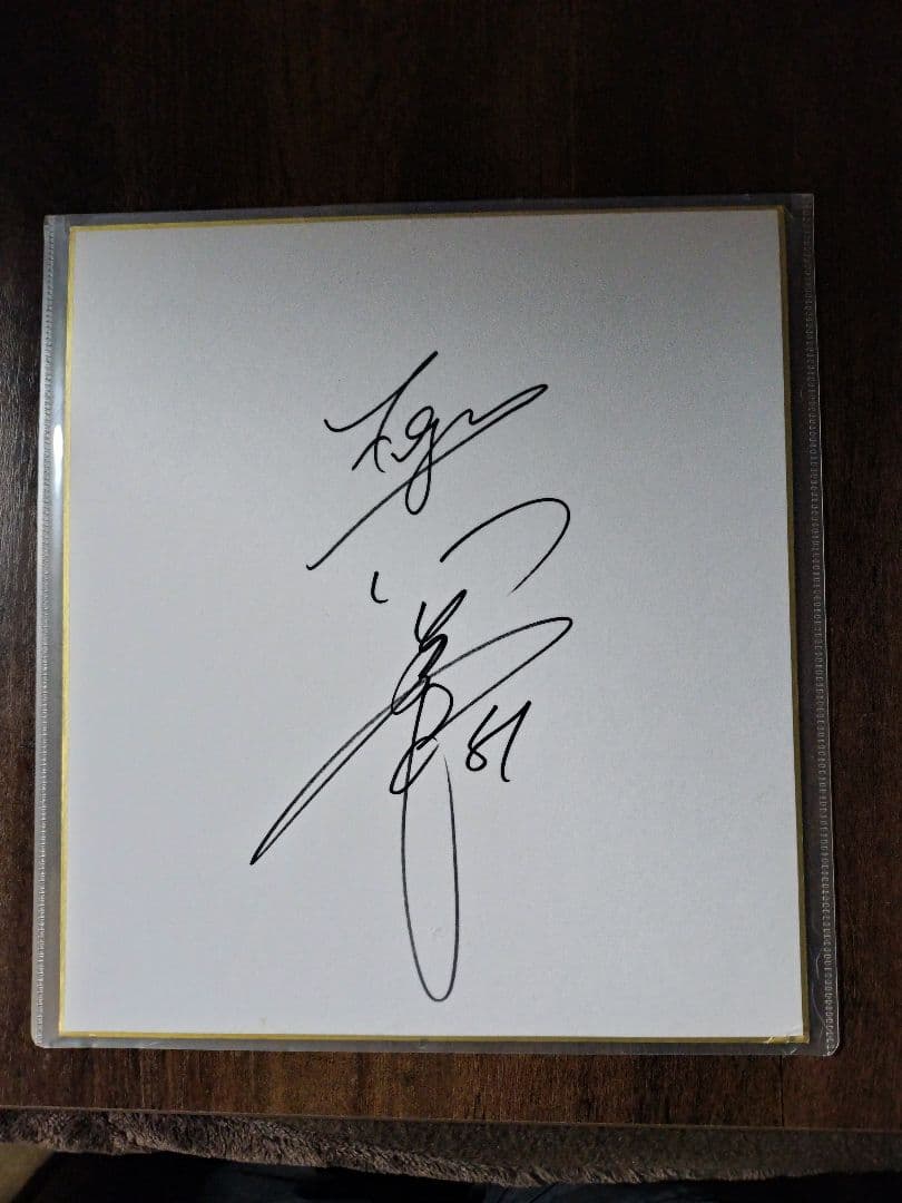 阪神タイガース　OB伊藤隼太さん　直筆サイン色紙(保護ファイル付)