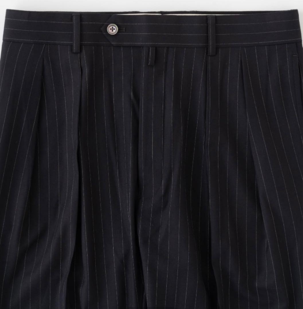 パンツ NEAT 140's Wool Pinstripe STANDARD NAVY