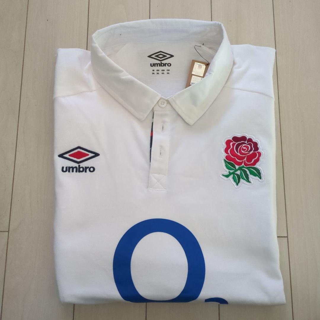 【新品・稀少サイズ3XL】イングランドラグビーホームクラシック長袖ユニフォーム