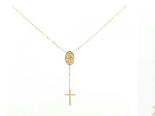 【廃盤希少】エナソルーナ K18YG 　スキニーマリアネックレス