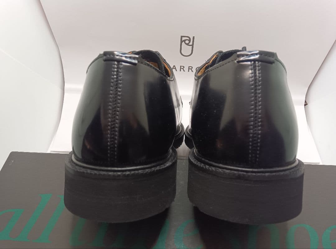 ボ*ア様 ユナイテッドアローズポストマンシューズサービスシューズ黒レザー25.0