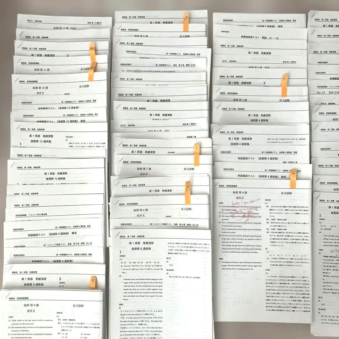 【匿名配送】鉄緑会高1 後期　英語発展講座英文解釈　第2部全テキストプリントCD