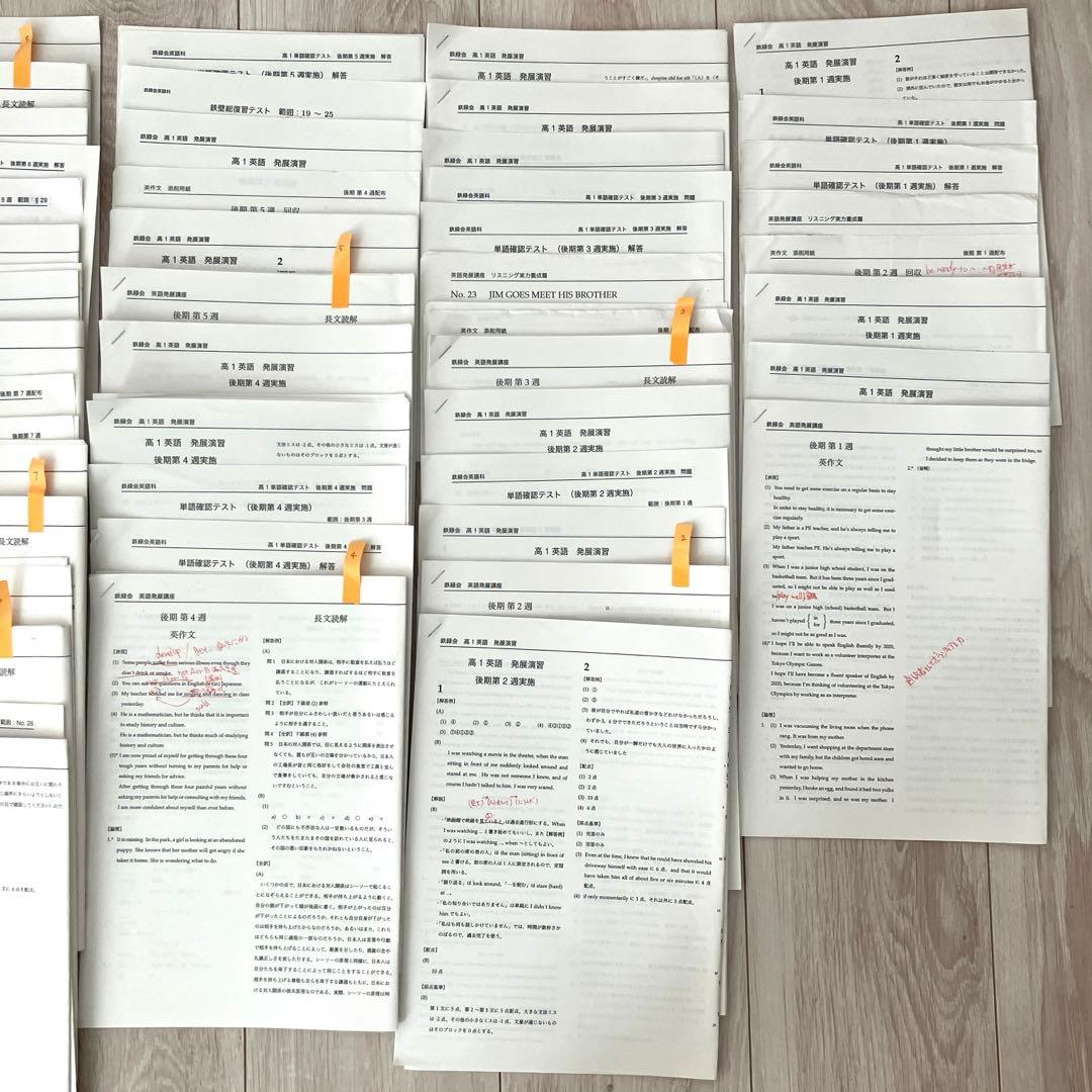 【匿名配送】鉄緑会高1 後期　英語発展講座英文解釈　第2部全テキストプリントCD