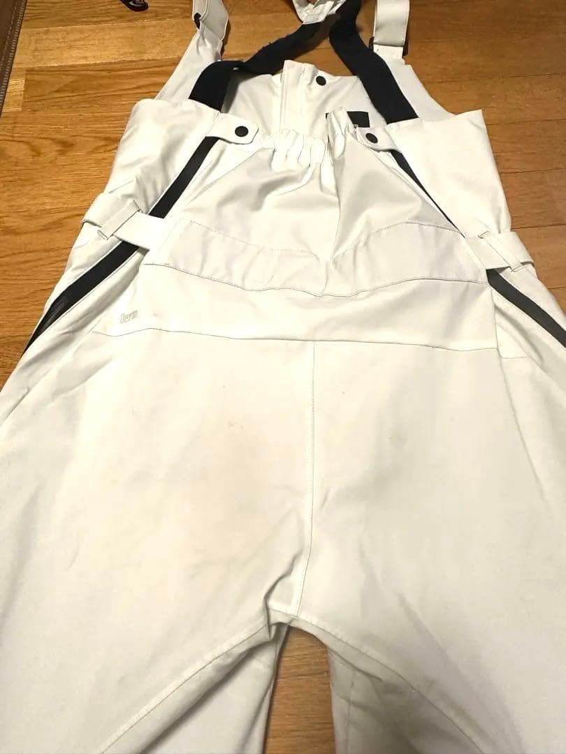 DESCENTE ホワイト スキーウェア オーバーオール