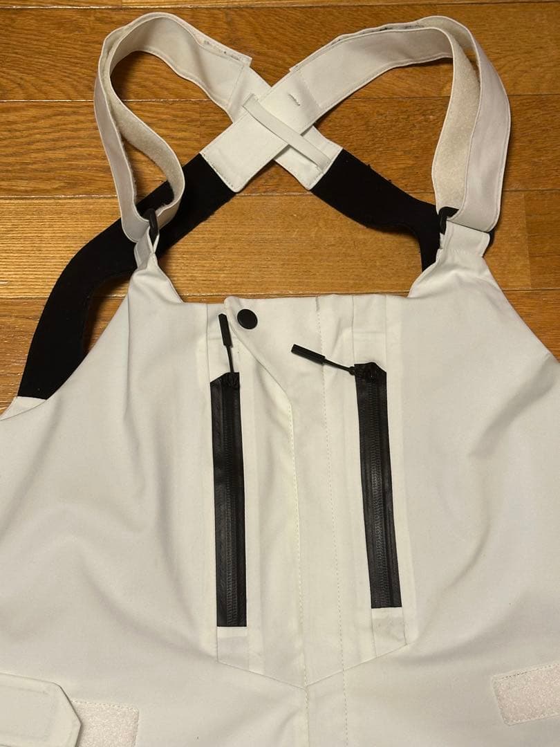 DESCENTE ホワイト スキーウェア オーバーオール