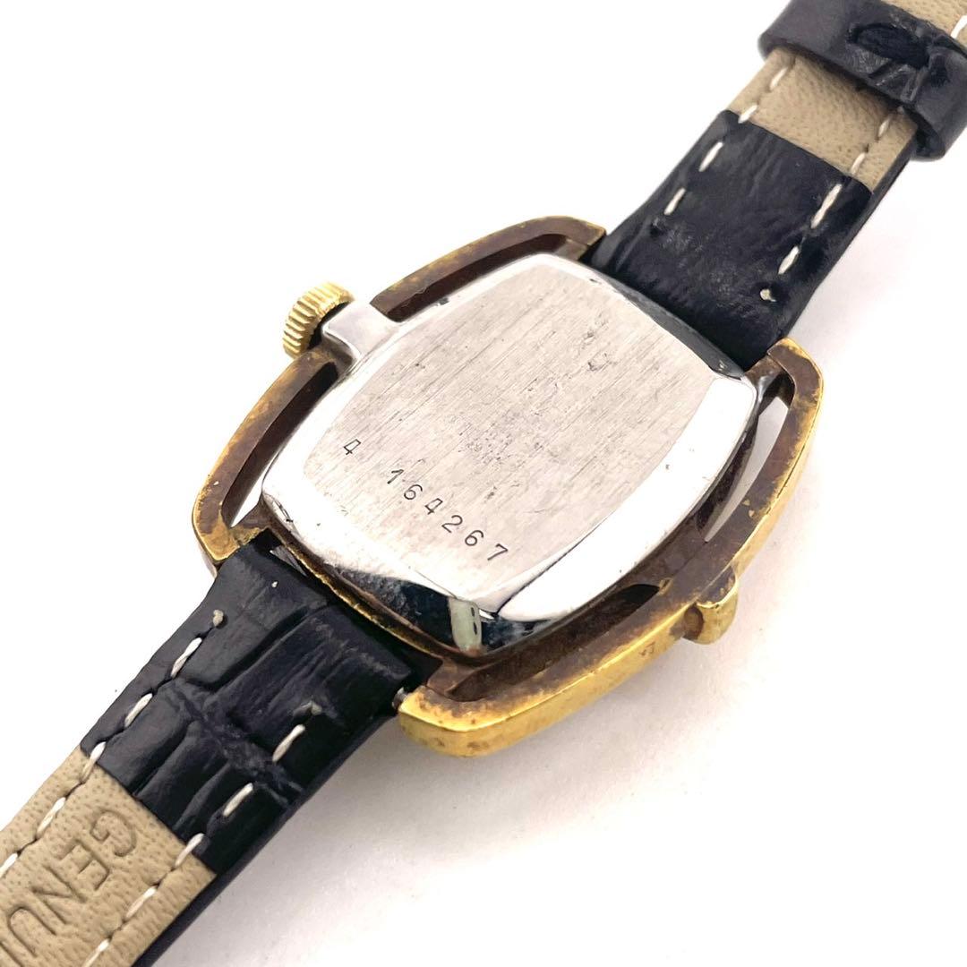 【稼働】Dior BULOVA Wネーム 手巻き時計 ゴールド レディース