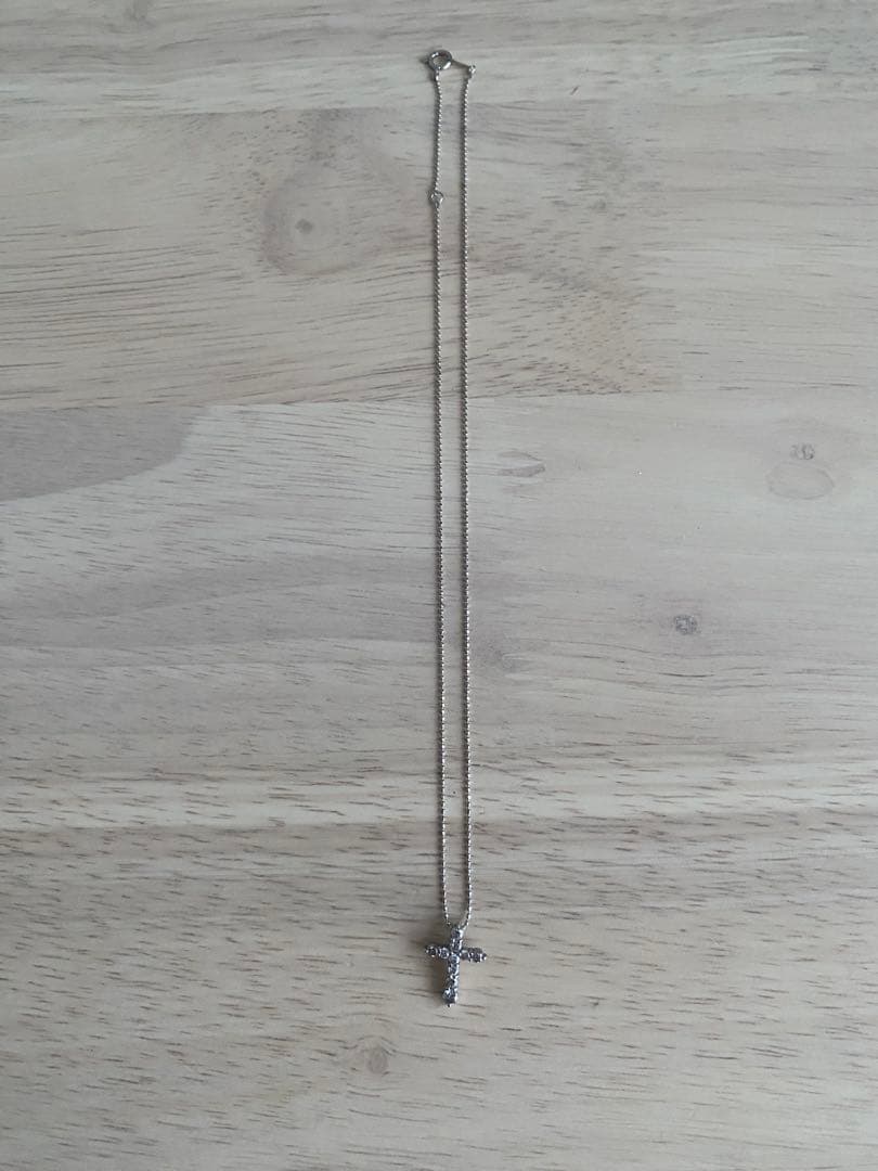 クロス　ダイヤネックレス　プラチナ　美品