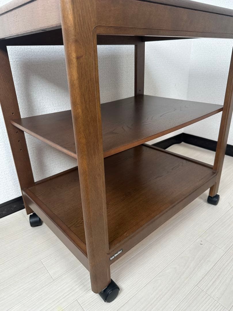 カリモク キッチンワゴン AS6116 ナチュラル シンプル キャスター※i4※