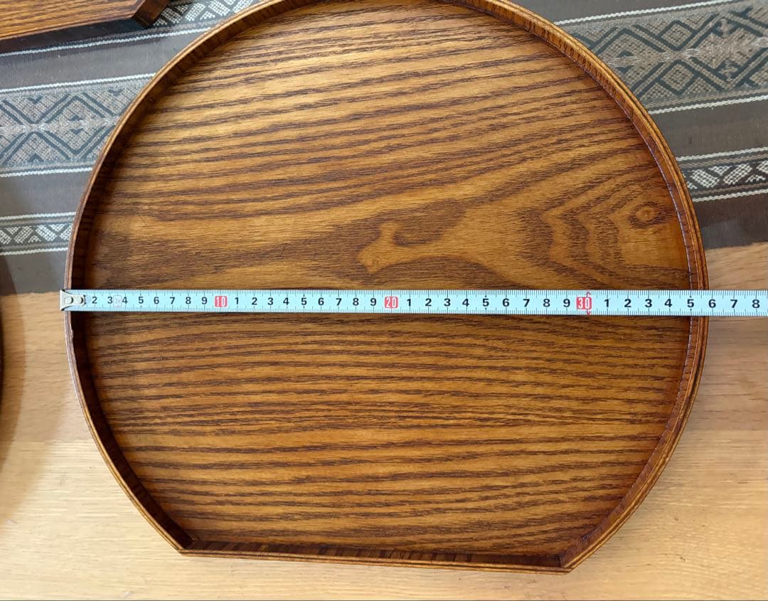 木製トレー　半月盆　和風　5枚セット