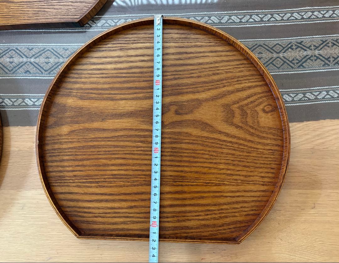 木製トレー　半月盆　和風　5枚セット