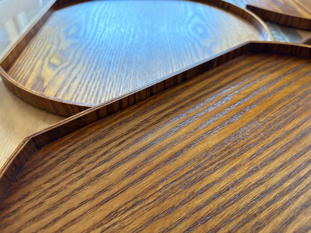 木製トレー　半月盆　和風　5枚セット