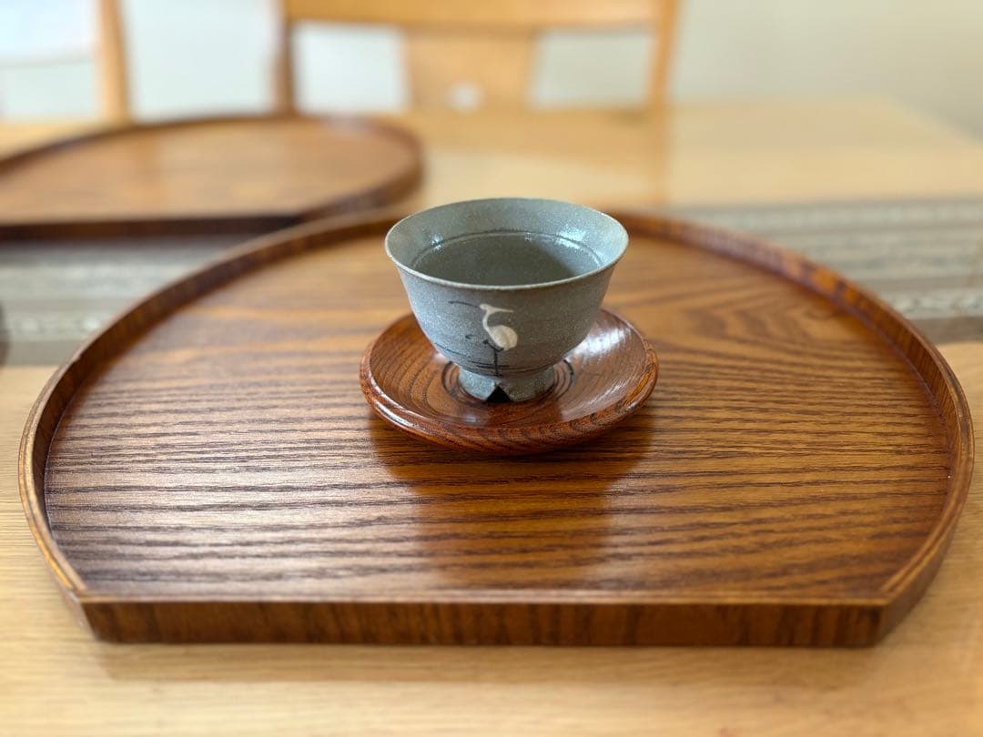 木製トレー　半月盆　和風　5枚セット