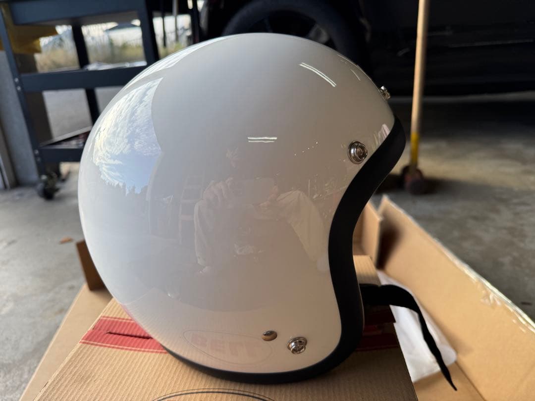 BELL 500TXJ Mサイズ　ソリッドホワイト ジェットヘルメット
