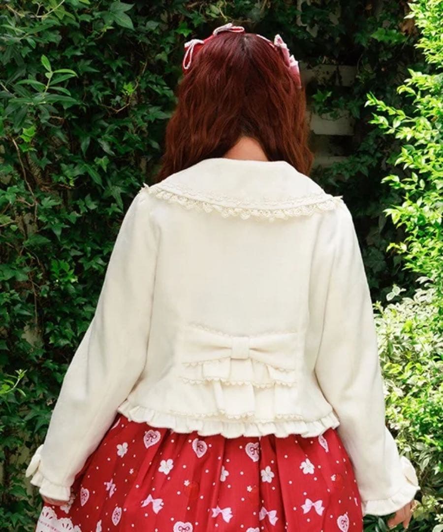 Chalmiere パールリボンショートコート