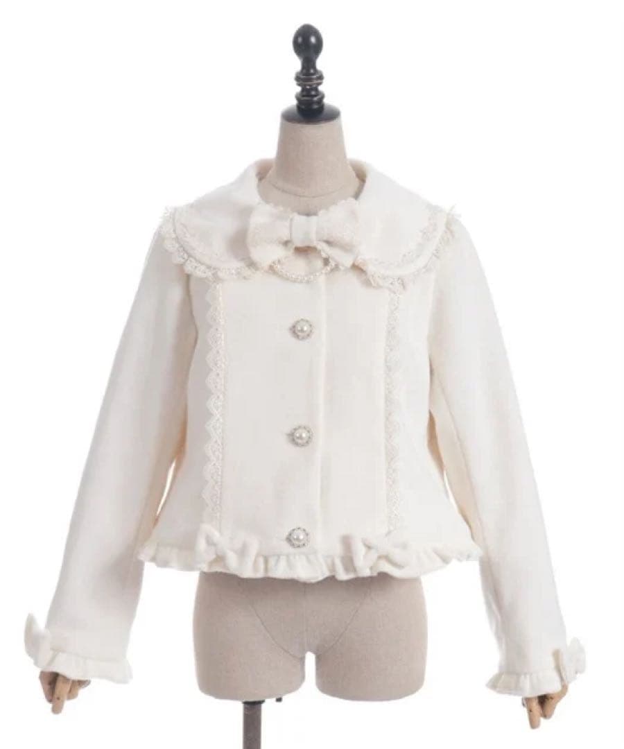 Chalmiere パールリボンショートコート