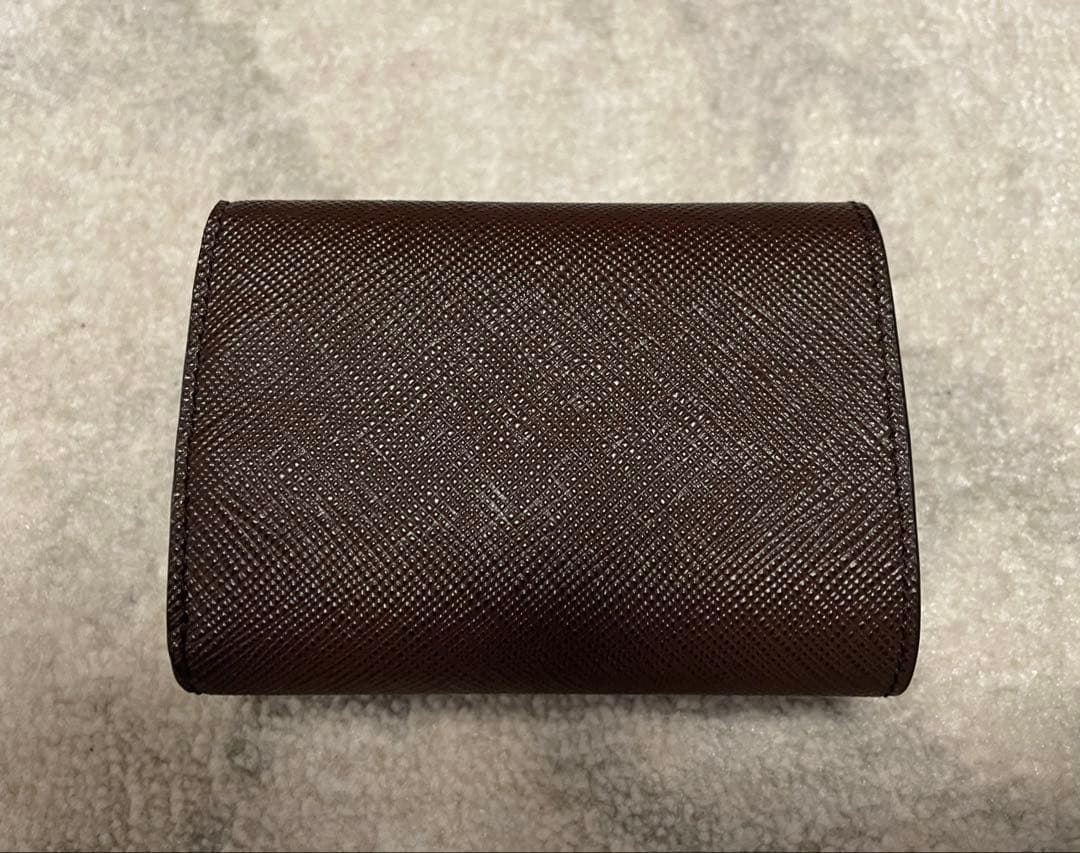 未使用　PRADA 三つ折り　ミニ　財布　2MH042 ダークブラウン