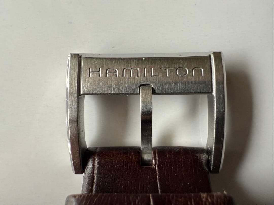 【BUHI0314 】Hamilton 純正レザーベルト 22mm