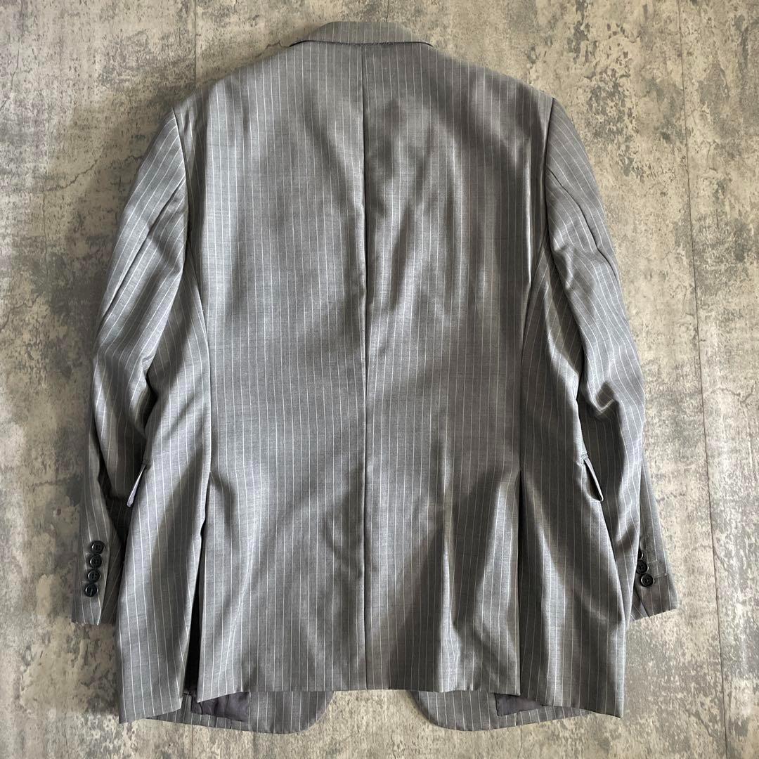 【極美品】 高級シングル ストライプスーツ × ARMANIネクタイ L