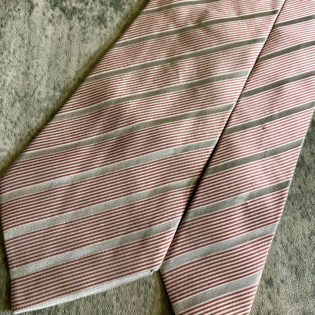【極美品】 高級シングル ストライプスーツ × ARMANIネクタイ L