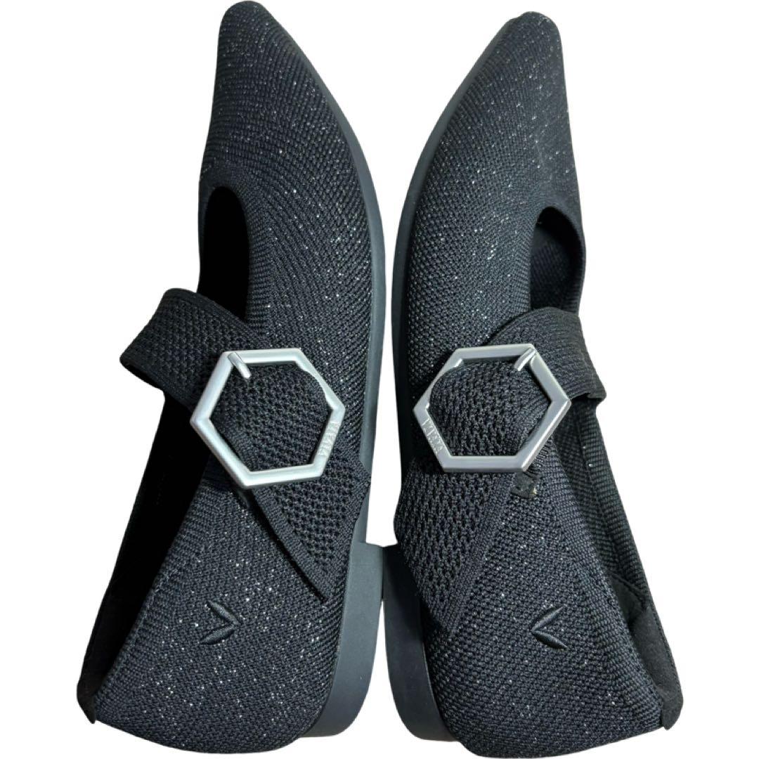 ⭐️新品⭐️ ビバイア　ポインテッド　メリージェーン　フラットシューズ　ラメ　黒