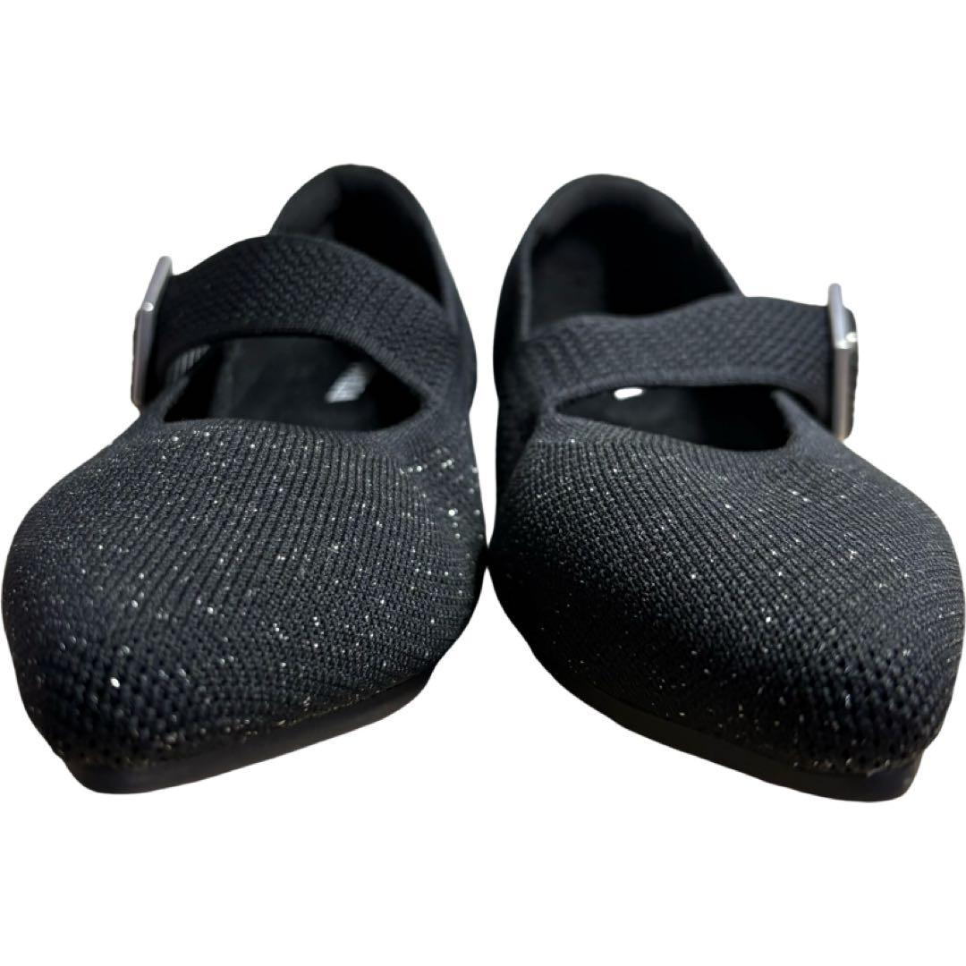 ⭐️新品⭐️ ビバイア　ポインテッド　メリージェーン　フラットシューズ　ラメ　黒