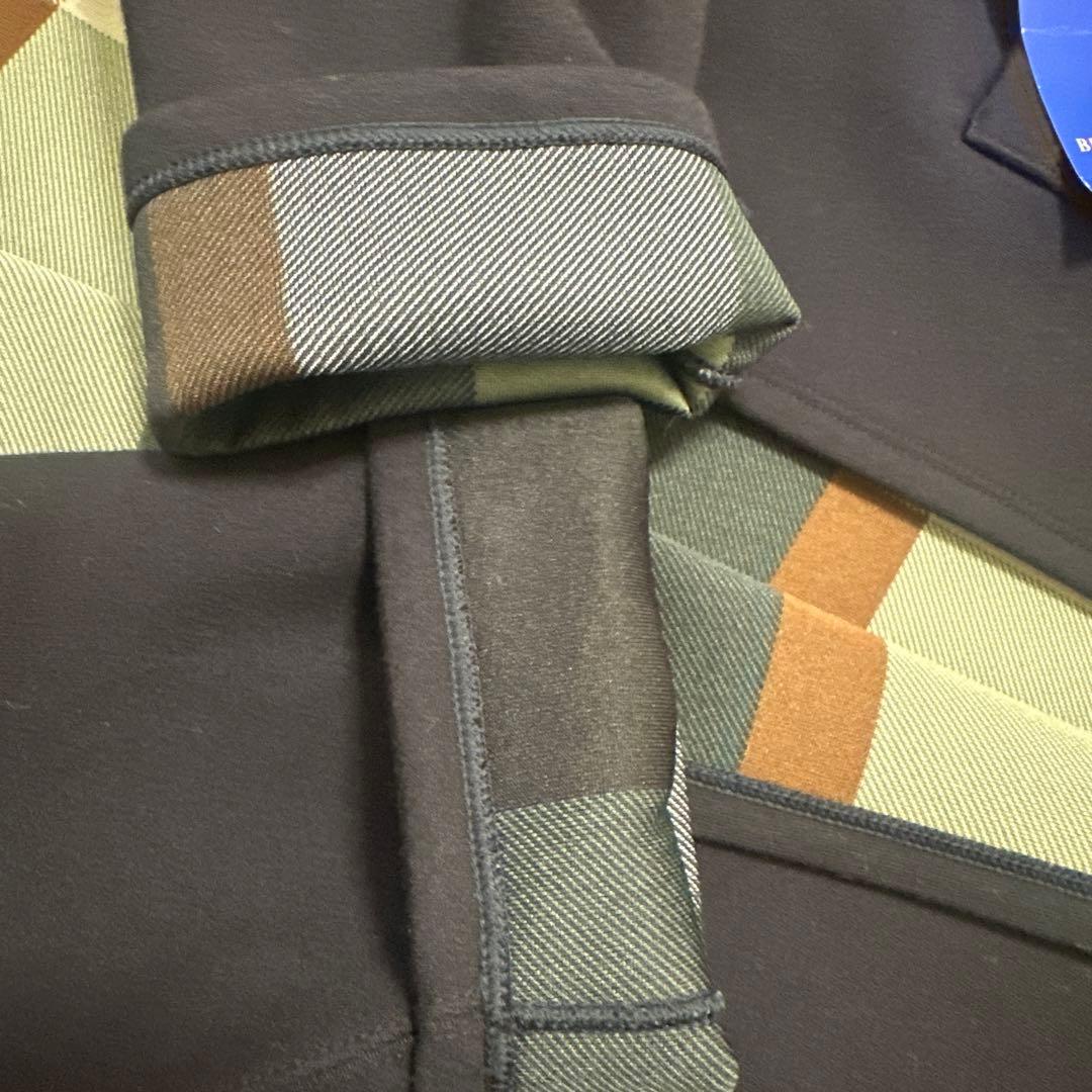 みえこ クレストブリッジチェックリバーシブルダンボールコーディガン