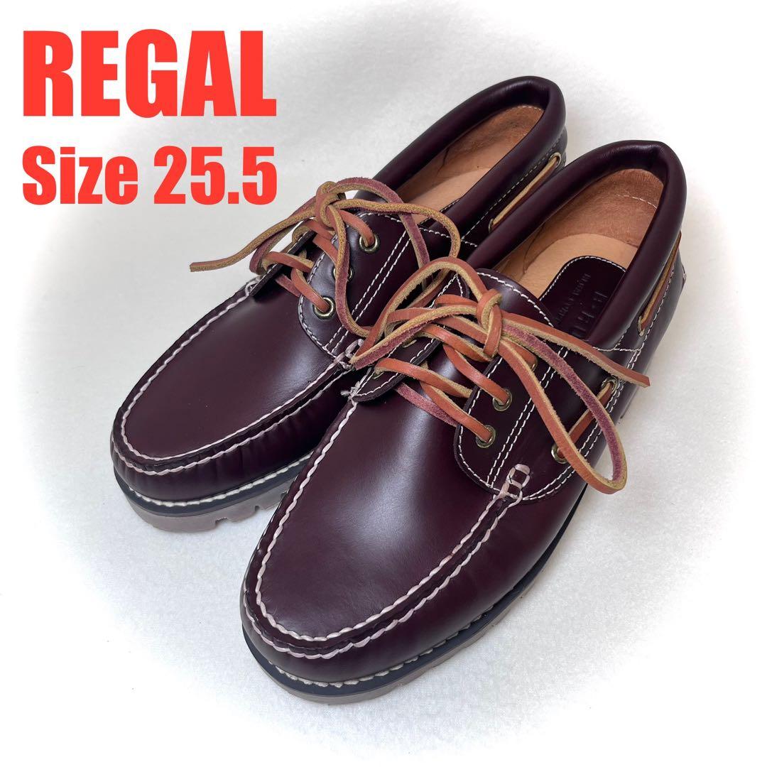 ☆未使用級☆ REGAL リーガル モカシン デッキシューズ 3eye 25.5
