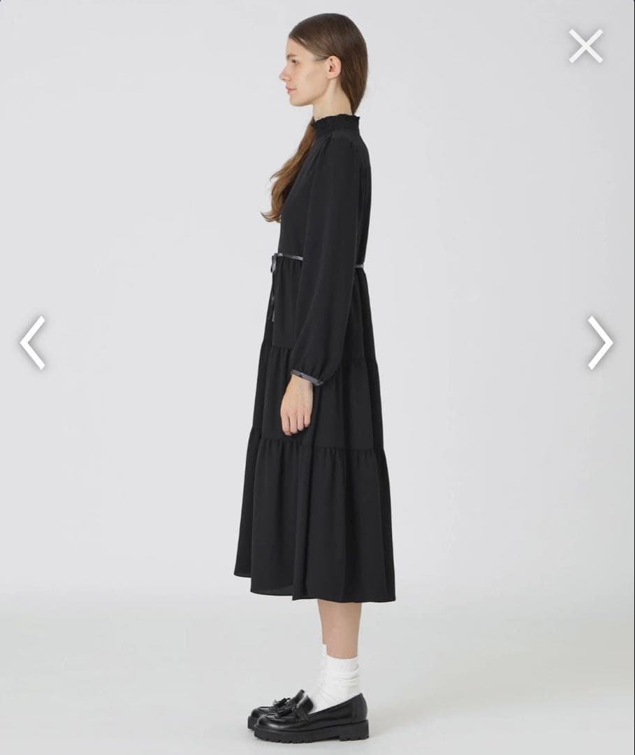 新品 ブルーレーベル ジョーゼットビンテージドレス ロングワンピース