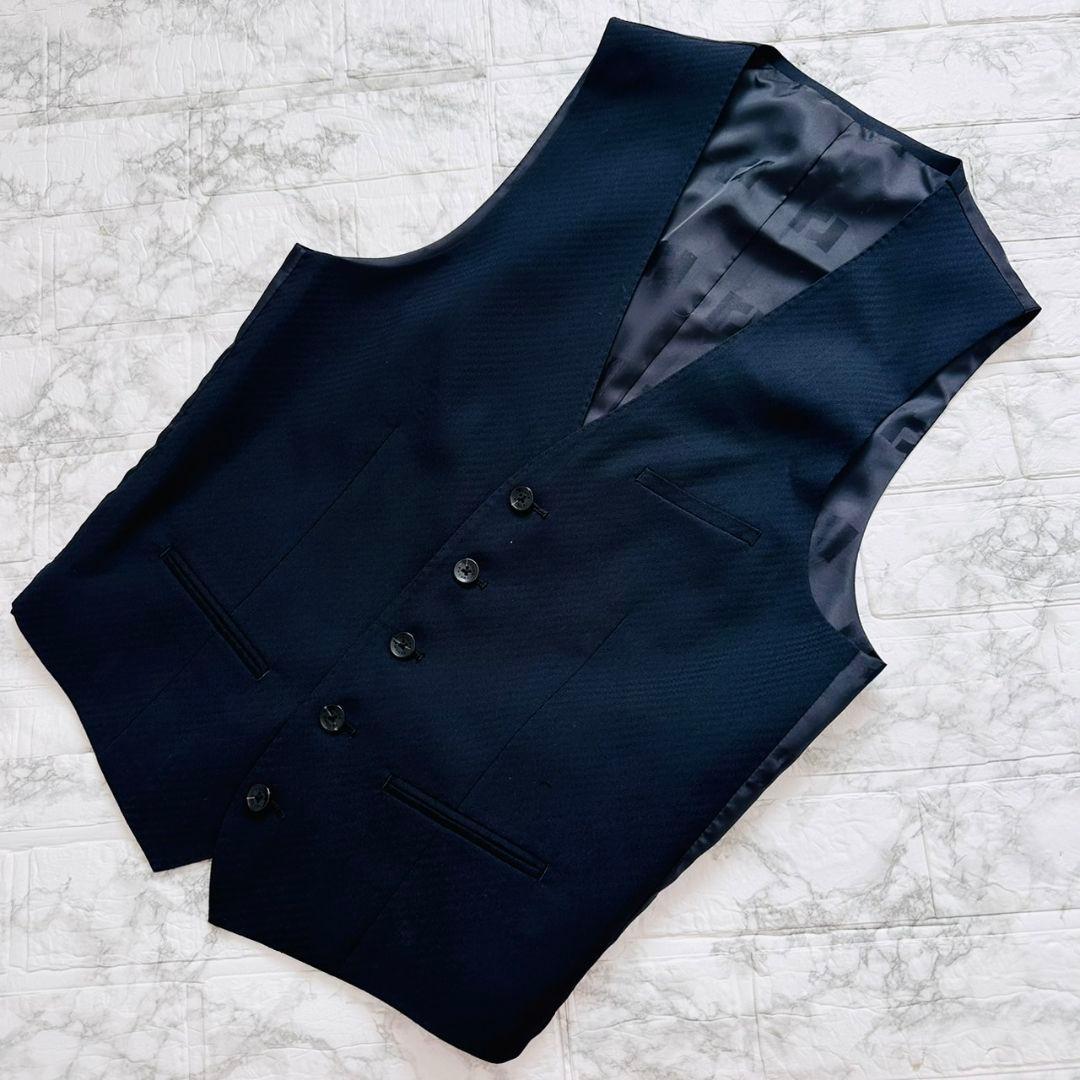 【新品・未使用】　renoma スーツ　セットアップ　スリーピース　Sサイズ　黒