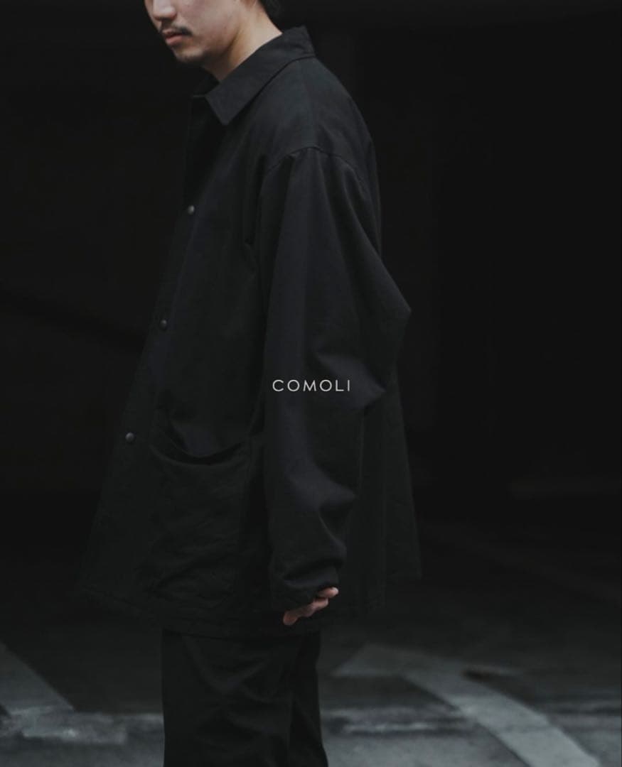 25AW 新品 COMOLI ポストワーク ツイル ジャケット 1 ブラック