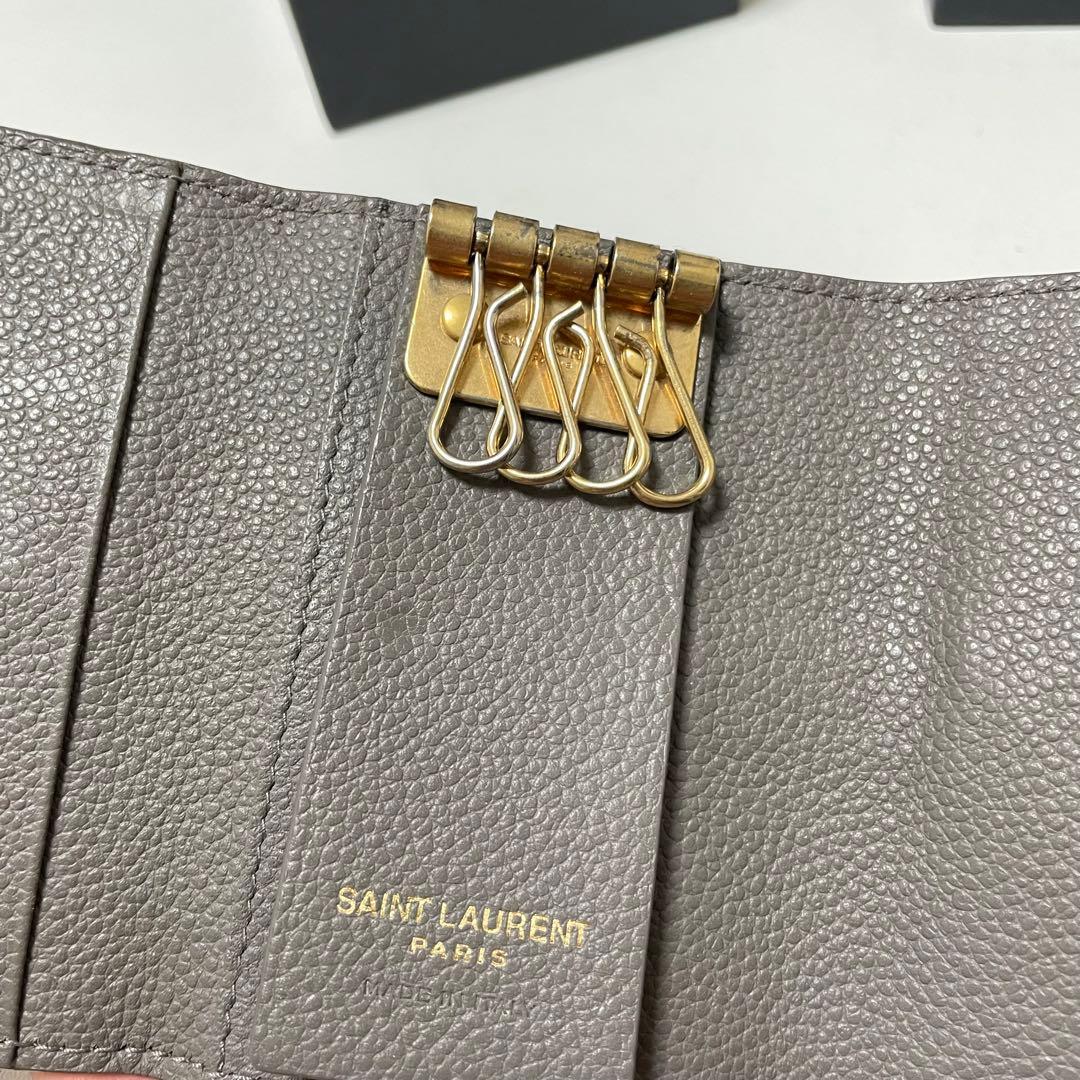 サンローラン キーケース グレー