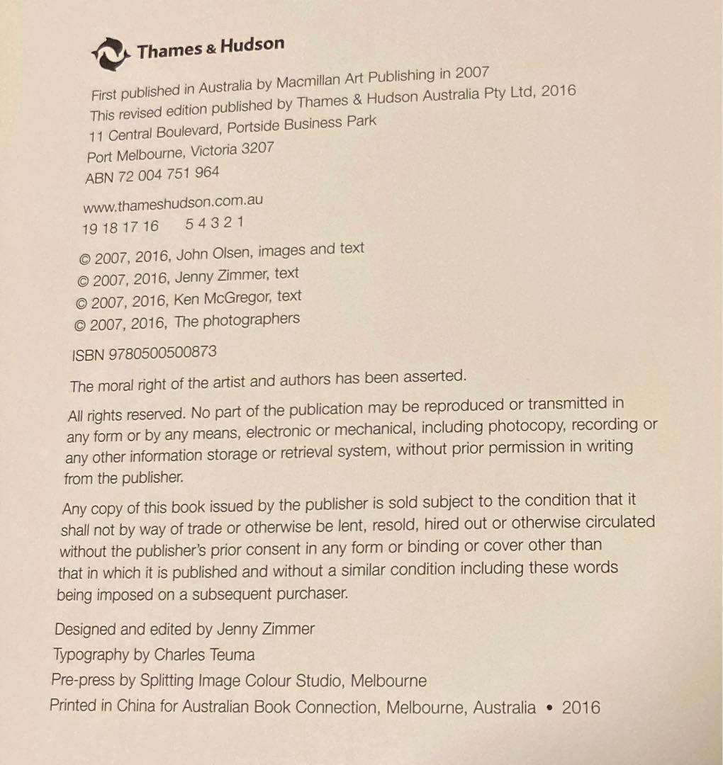 John Olsen 画集　ジョン•オルセン