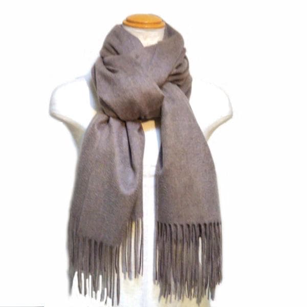 値下70㎝×200超大判無染色 100% カシミヤストールマフラーMOC新品