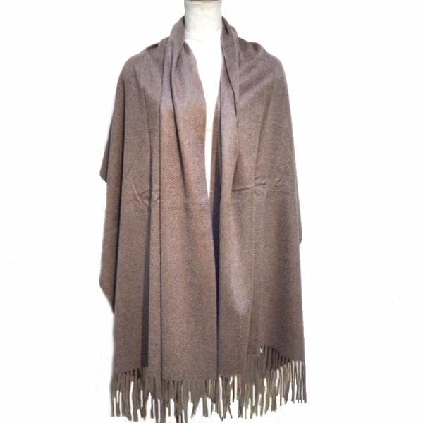 値下70㎝×200超大判無染色 100% カシミヤストールマフラーMOC新品