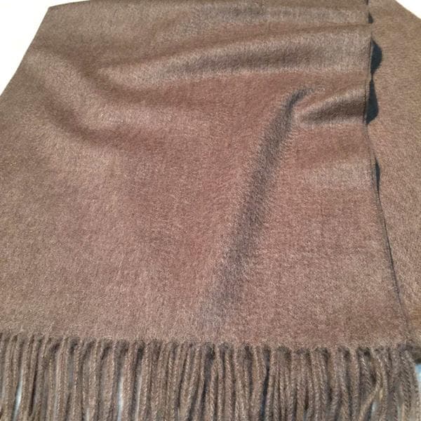 値下70㎝×200超大判無染色 100% カシミヤストールマフラーMOC新品