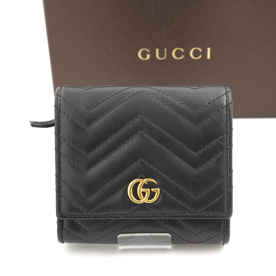 ✨新品未使用✨　GUCCI ミニ財布　GGライン　GG柄　GGマーモント