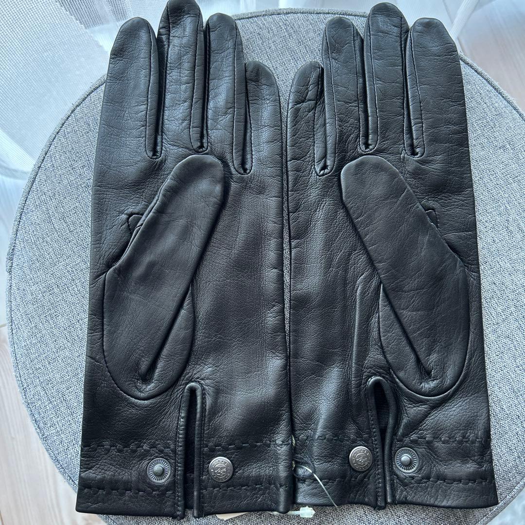 ロンシャン　Longchamp 本革　手袋　ブラック