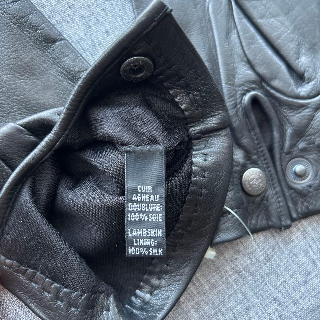 ロンシャン　Longchamp 本革　手袋　ブラック