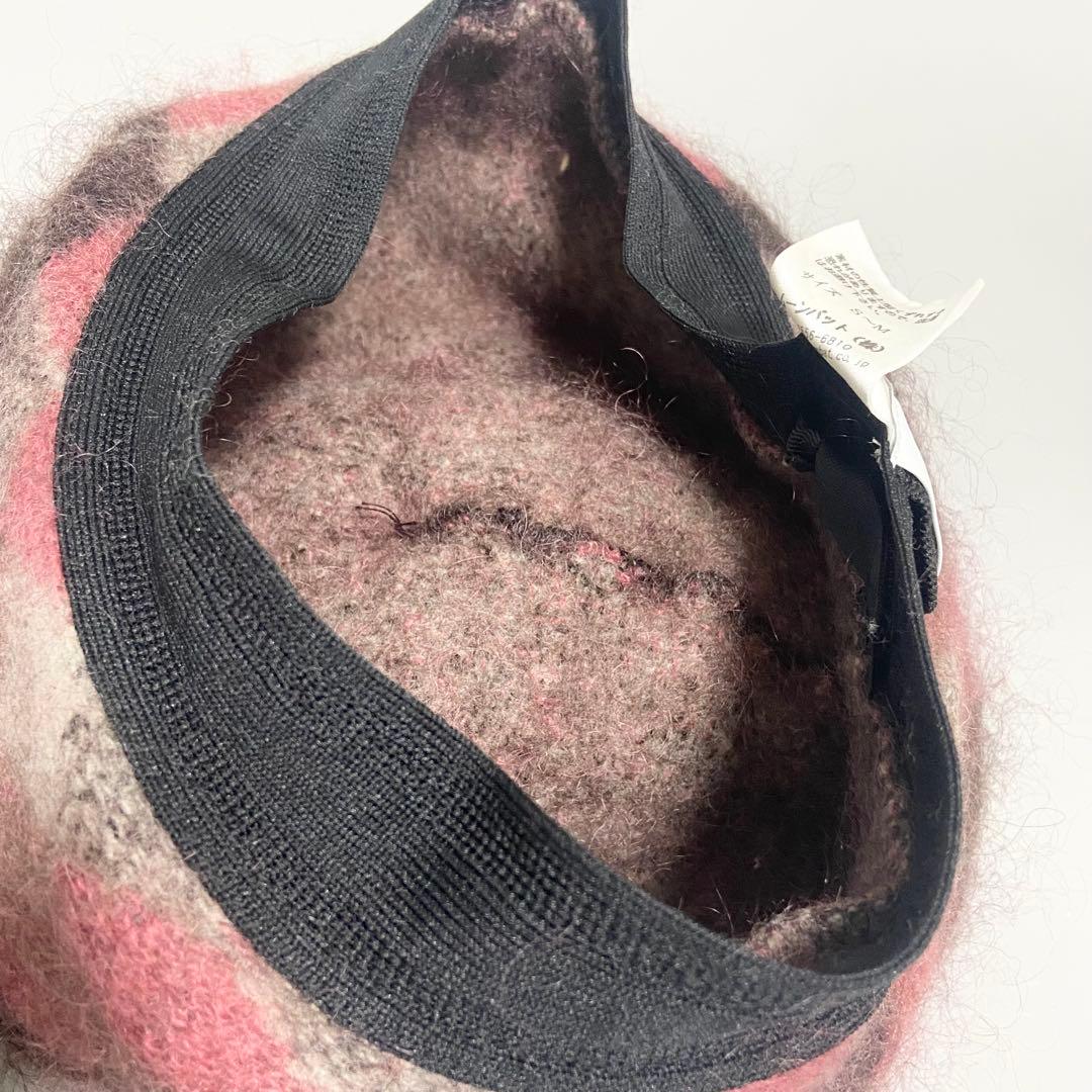 VivienneWestwood ニット帽 チェック柄 ポンポン付き 防寒