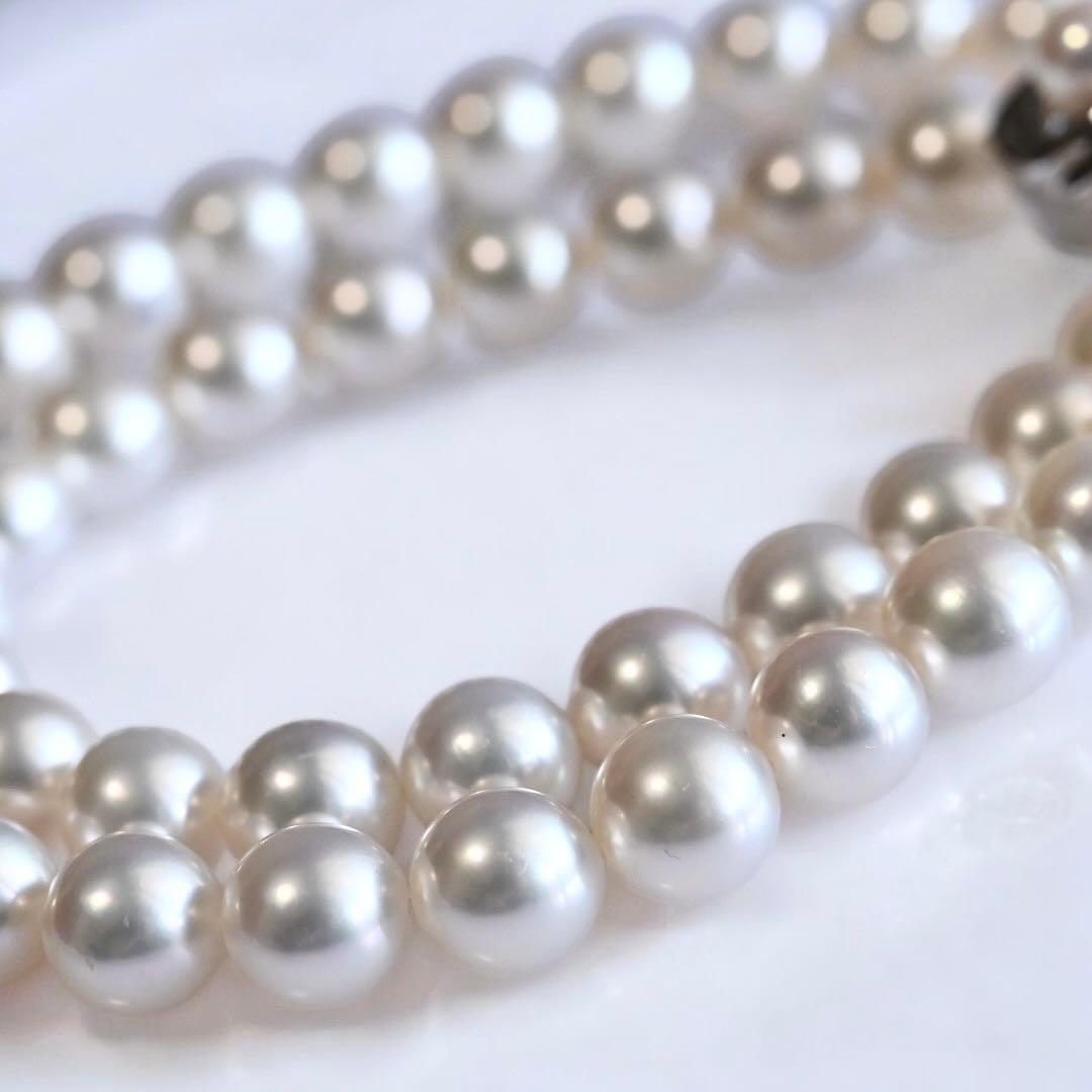 【最高品質・花珠】タサキ　アコヤ　パール　ネックレス　大珠　7.5-8.0