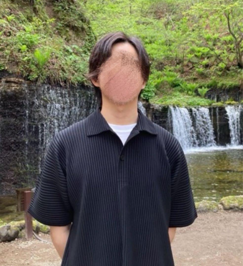 HOMME PLISSÉ ISSEY MIYAKE ポロシャツ サイズ3 黒