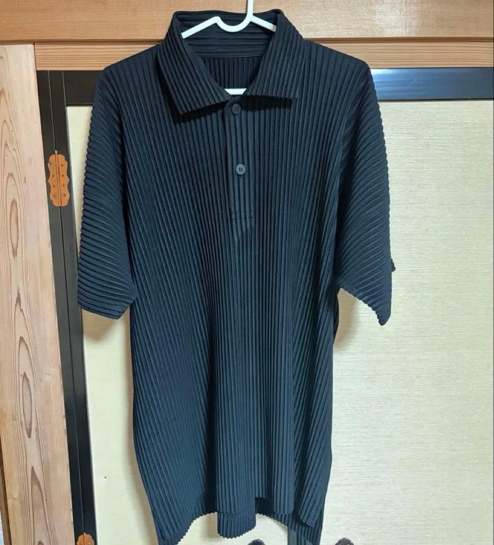 HOMME PLISSÉ ISSEY MIYAKE ポロシャツ サイズ3 黒