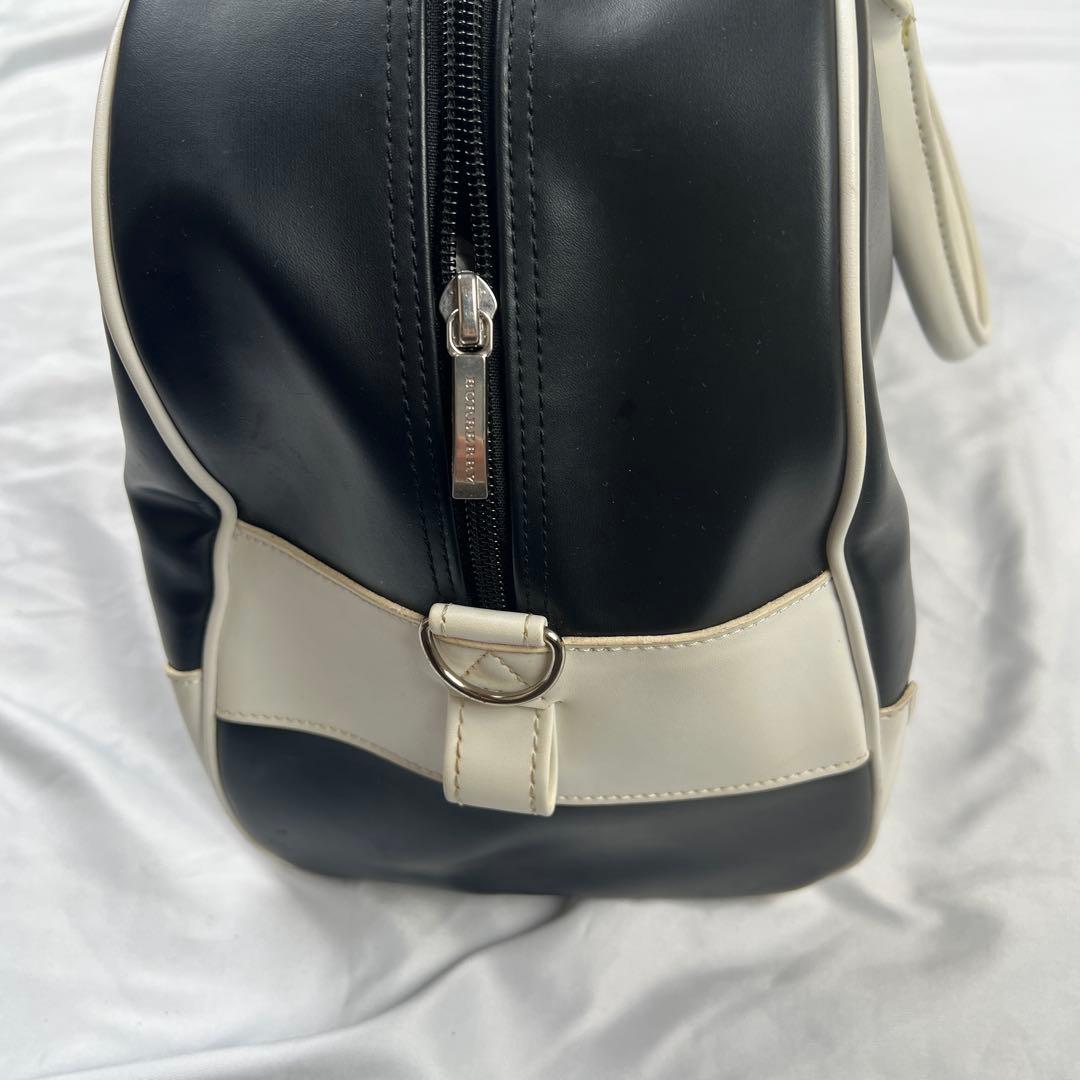 バッグ burberry black label big logo boston bag