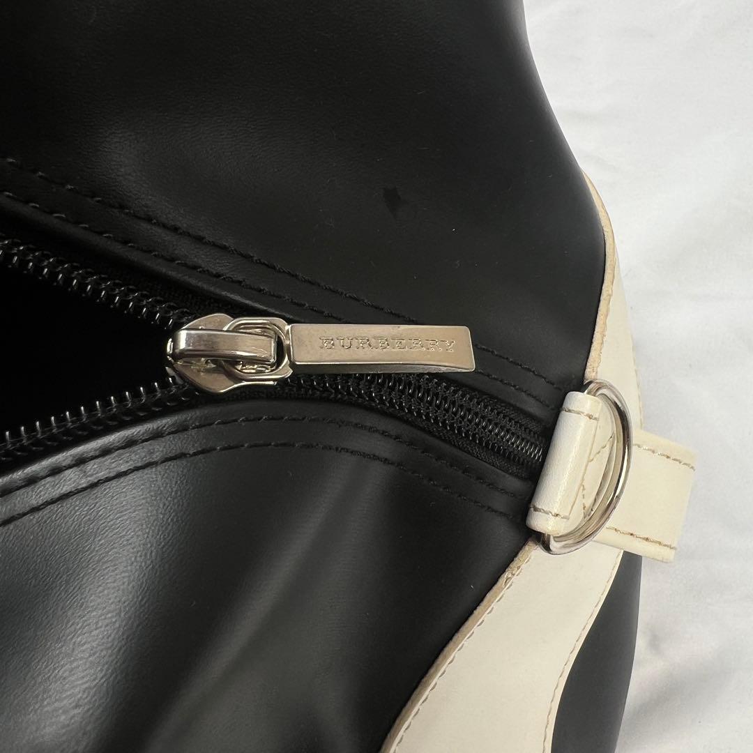 バッグ burberry black label big logo boston bag