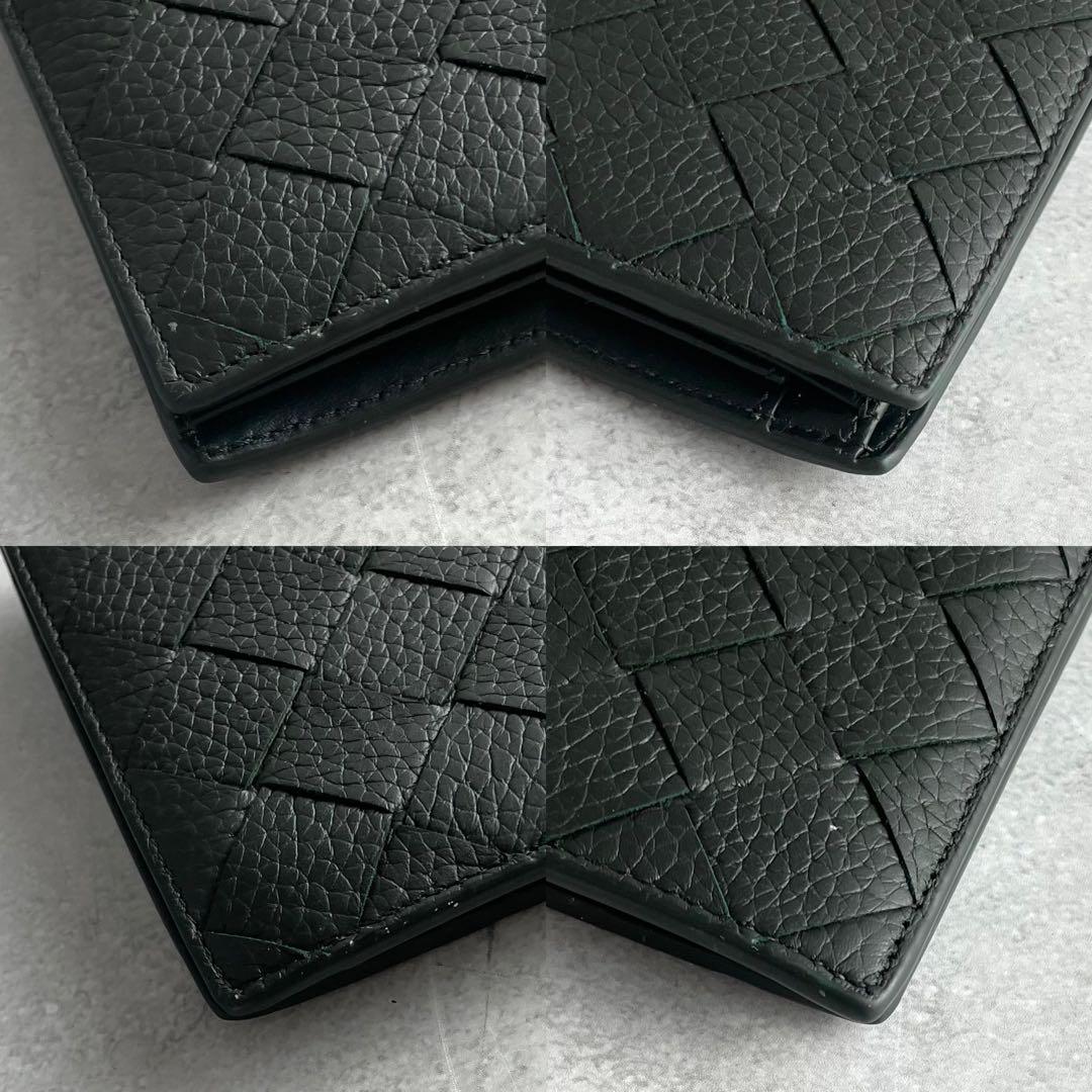 現行✨ ボッテガヴェネタ 折財布 ディエゴ イントレチャート オリーブ レザー