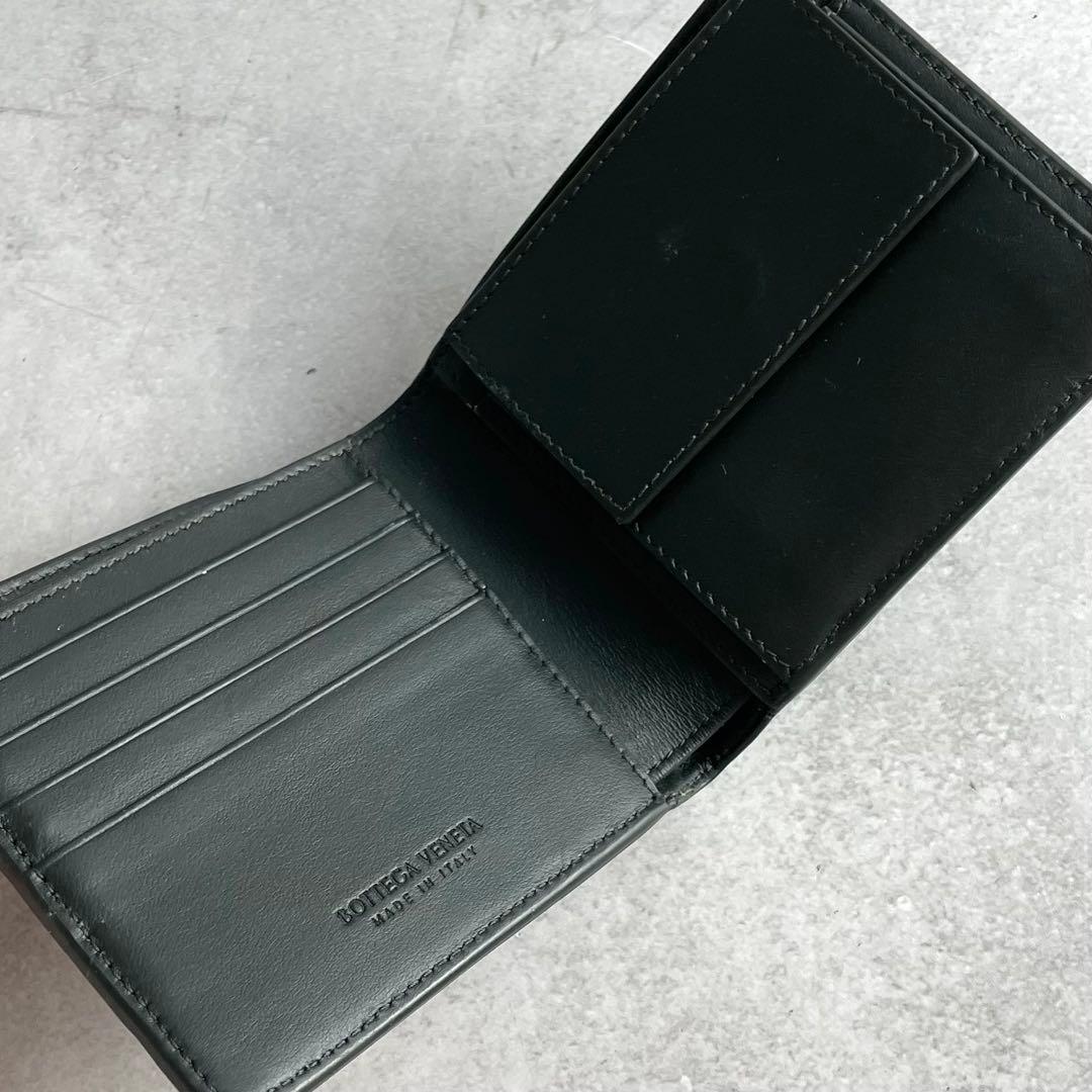 現行✨ ボッテガヴェネタ 折財布 ディエゴ イントレチャート オリーブ レザー