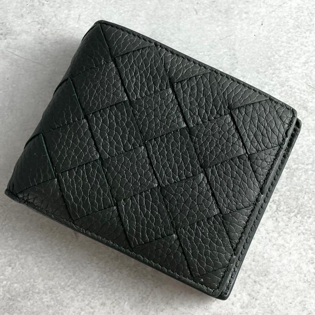 現行✨ ボッテガヴェネタ 折財布 ディエゴ イントレチャート オリーブ レザー