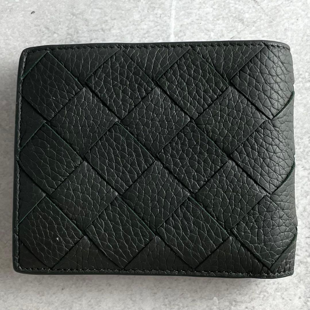 現行✨ ボッテガヴェネタ 折財布 ディエゴ イントレチャート オリーブ レザー
